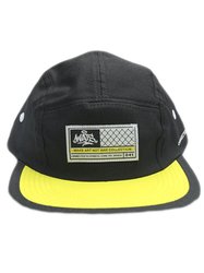 Boné Aba Reta Wats Five Panel Make Art - Preto/Amarelo