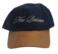 Boné Aba Curva New Balance Script Suede - Marinho