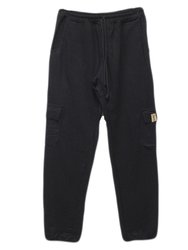 Calça De Moletim Masculina Blinca Cargo - Preto
