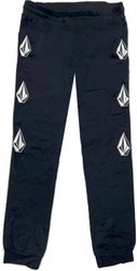 Calça de Moletinho Feminina Volcom Deadly Stone - Preto/Branco