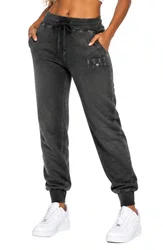 Calça de Moletom Feminina Roxy Rustlin Leaves - Chumbo