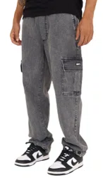 Calça Jeans Masculina Wats Cargo Box - Preto Destonado