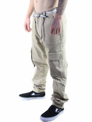 Calça Masculina Hocks Cargo Sarja - Bege