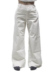 Calça Wide Leg Feminina Billabong Free Fall - Off White