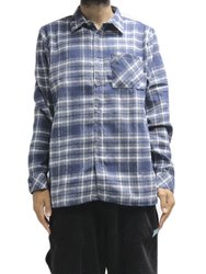 Camisa Flanela Masculina Freesurf Heavy - Azul/Branco