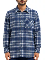 Camisa Flanela Masculina Freesurf Heavy - Azul/Branco