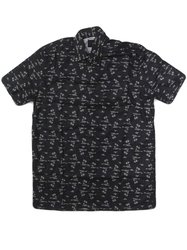 Camisa Masculina South To South Islands Manga Curta Estampada - Preto