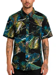 Camisa Masculina Volcom M/C Hall Pass IMP Manga Curta Estampada - Sortida