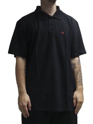 Camisa Polo Masculina Quiksilver Pyquet Manga Curta Estampada - Preto
