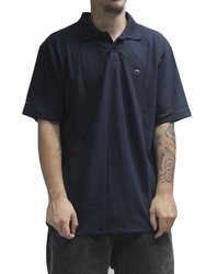 Camisa Polo Masculina Rusty Essencial Manga Curta Estampada - Marinho