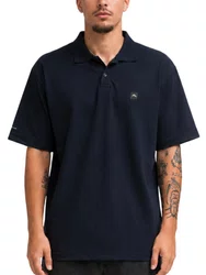 Camisa Polo Masculina Rusty Essencial Manga Curta Estampada - Marinho