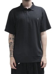 Camisa Polo Masculina Rusty Essential Manga Curta Estampada - Preto