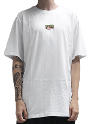 Camiseta Big Masculina Rusty Color Box Manga Curta Estampada - Branco