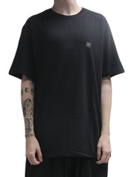 Camiseta Big Masculina Rusty Essential Manga Curta Estampada - Preto