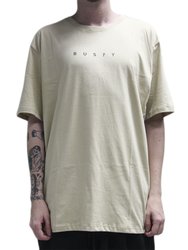 Camiseta Big Masculina Rusty Short Manga Curta Estampada - Areia