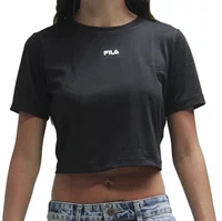 Camiseta Feminina Fila Mc Essencial Manga Curta Estampada - Preto