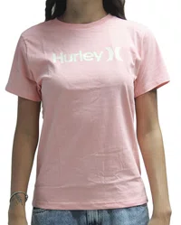 Camiseta Feminina Hurley One&Only Manga Curta Estampada - Rosa