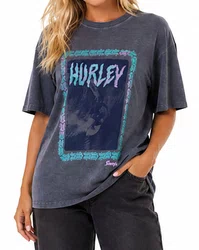 Camiseta Feminina Hurley Surf Manga Curta Estampada - Roxo