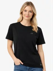 Camiseta Feminina New Balance Small Logo Manga Curta Estampada - Preto
