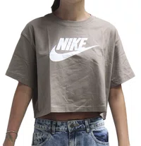 Camiseta Feminina Nike NSW Manga Curta Estampada - Marrom
