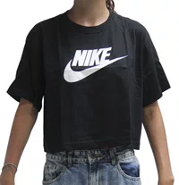 Camiseta Feminina Nike NSW Manga Curta Estampada - Preto