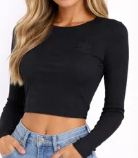 Camiseta Feminina RC Classic Ribber Heart - Preto