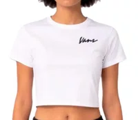 Camiseta Feminina Vans Classic Baby Tee Manga Curta Estampada - Branco