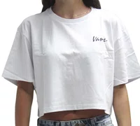 Camiseta Feminina Vans Classic Script Manga Curta Estampada - Branco