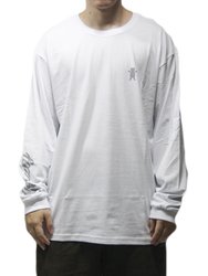 Camiseta Grizzly Mini Bear Script Manga Longa - Branco