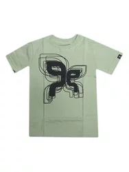 Camiseta Infantil Grow Lines Manga Curta Estampada - Verde