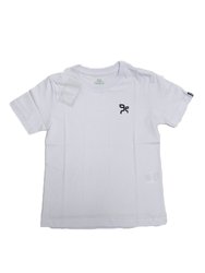 Camiseta Infantil Grow Logo 3X3 Manga Curta Estampada - Branco