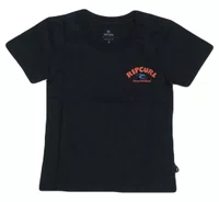 Camiseta Infantil Rip Curl Shred Til Manga Curta Estampada - Preto