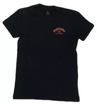 Camiseta Juvenil Rip Curl Shred Til Manga Curta Estampada - Preto