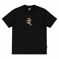 Camiseta Juvenil Santa Cruz Burnit Bone Manga Curta Estampada - Preto