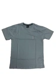 Camiseta Juvenil Volcom Iconic Manga Curta - Azul Claro