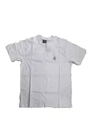 Camiseta Juvenil Volcom Iconic Manga Curta - Branco