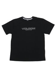 Camiseta Juvenil Volcom Newro Manga Curta Estampada - Preto