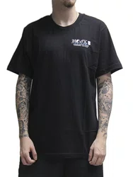 Camiseta Mascuina Hocks Equilibrio Manga Curta Estampada - Preto