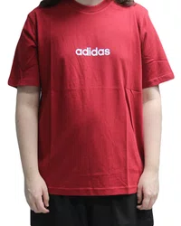 Camiseta Masculina Adidas Cami Logo Linear Manga Curta Estampada - Vermelho