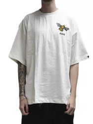 Camiseta Masculina Baw New Over Bee Manga Curta Estampada - Off White
