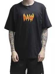 Camiseta Masculina Baw Regular Fire Manga Curta Estampada - Preto