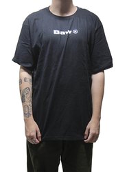 Camiseta Masculina Baw Regular Logo Manga Curta Estampada - Preto