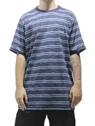 Camiseta Masculina Bazon Listrar Manga Curta Estampada - Multicores