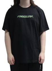 Camiseta Masculina Big Freesurf Logo Manga Curta Estampada - Preto