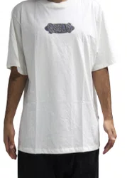Camiseta Masculina Big Plano C Blaze Manga Curta Estampada - Off White