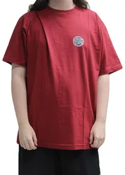 Camiseta Masculina Big Rip Curl Wettie E7 Manga Curta Estampada - Vermelho