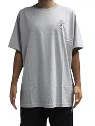 Camiseta Masculina Big Santa Cruz Simplified Manga Curta Estampada - Cinza Mesclado