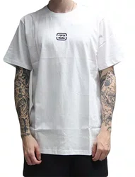 Camiseta Masculina Billabong Bracket Wave Manga Curta Estampada - Branco