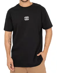 Camiseta Masculina Billabong Bracket Wave Manga Curta Estampada - Preto