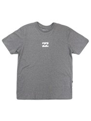 Camiseta Masculina Billabong Mid Icon Manga Curta Estampada - Cinza